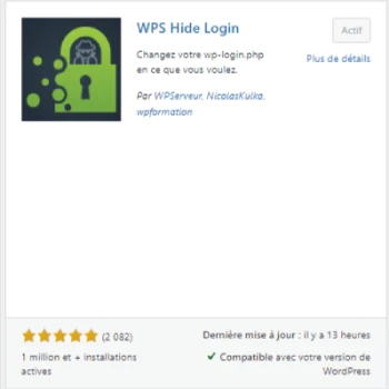 Sécuriser son site WordPress avec le plugin Wps hide login
